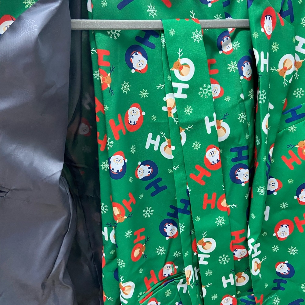 Ugly Christmas Sweater Green and Red Festive Suit